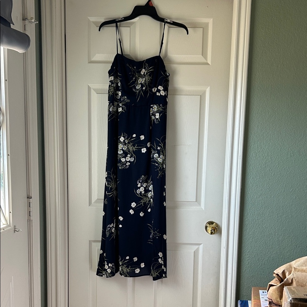 Francesca's Collections Navy Floral Maxi Dress